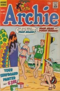 Archie #185 FN ; Archie | September 1968 Bikini Cover Surfboard