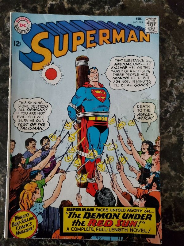 Superman #184 (DC,1966) Condition VG | Comic Books - Silver Age, DC Comics,  Superman, Superhero / HipComic