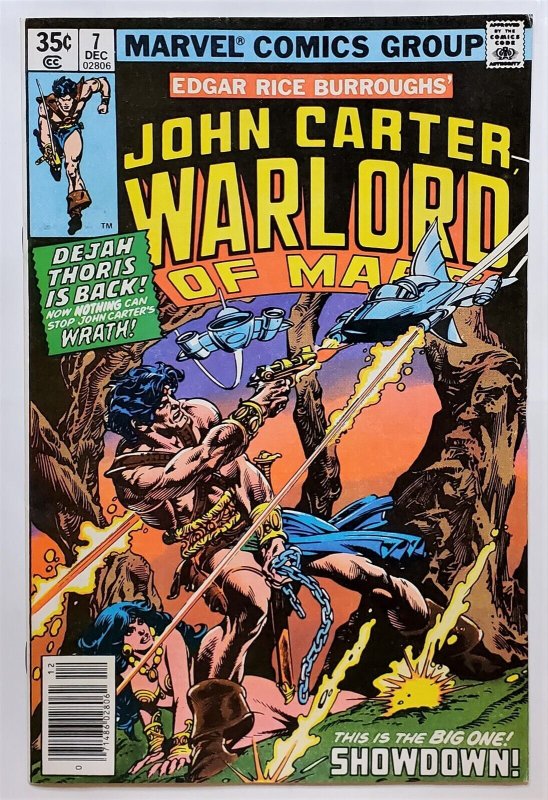 John Carter, Warlord of Mars #7 (Dec 1977, Marvel) 7.5 VF-  