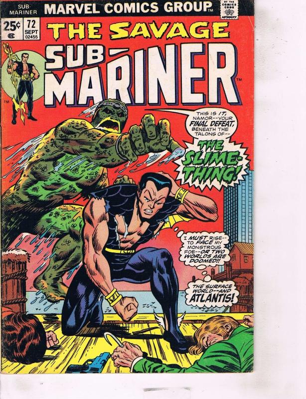 Lot Of 2 Marvel Comic Book Savage Sub-Mariner #72 and Alpha Flight #3  AB7