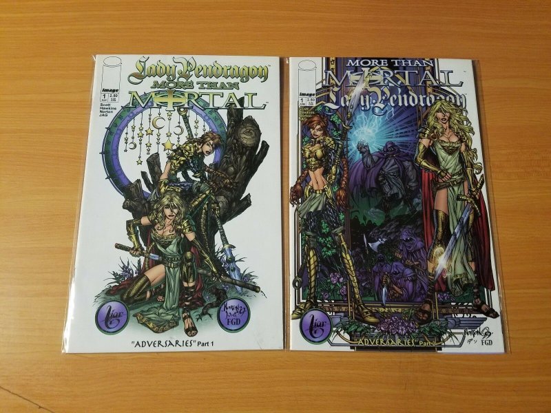 Lady Pendragon More Than Mortal Adversaries 1-2 Complete Set Run! ~ NEAR MINT NM