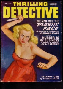 THRILLING DETECTIVE 1950 JUNE FILE COPY WILD BLONDE GGA VF