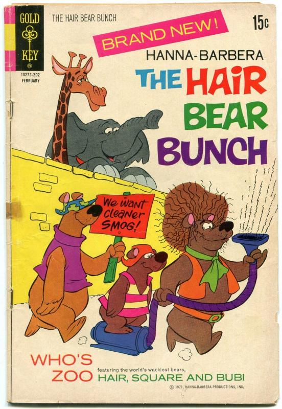 HANNA-BARBERA-THE HAIR BEAR BUNCH #1-1971--ANIMATED TV G