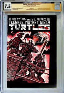 Teenage Mutant Ninja Turtles #1 (1984) 1st Print CGC 7.5 Sig & Remarked Eastman!