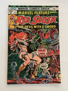 Marvel Feature # 3 VF Comic Book Red Sonja She-Devil Conan Barbarian Kull 25 LI8