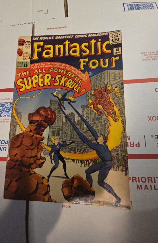 Fantastic Four #18 (1963)first superskrull vs FF4 see deacrirption