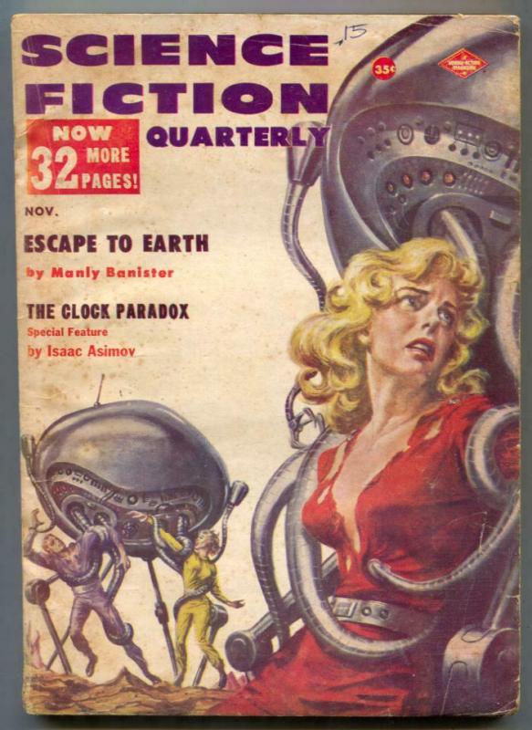 Science Fiction Quarterly Pulp November 1957- headlight cover