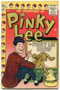 The Adventures of Pinky Lee #4 1955- TV Set cover- Atlas Comics VG