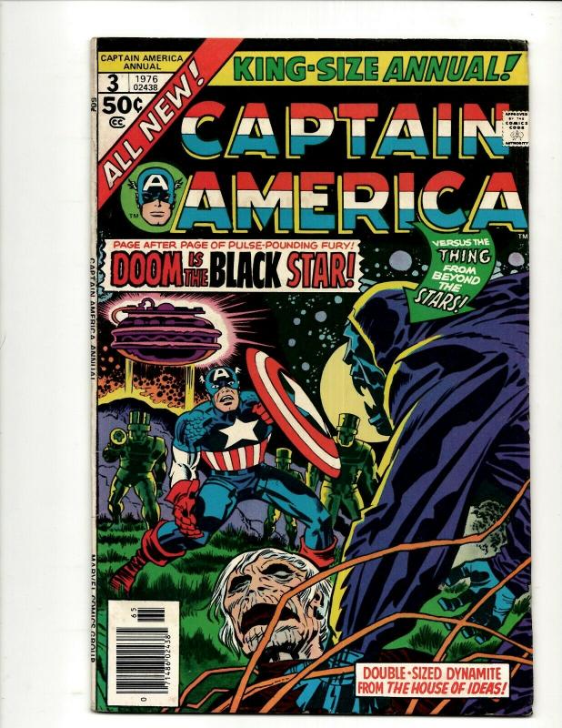 Captain America Annual # 3 VF Marvel Comic Book Falcon Jack Kirby Avengers J371