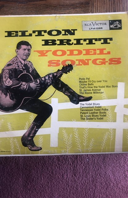 Elton Britt 1956 Yodel songs LP, near mint