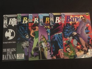BATMAN #492-497, DETECTIVE COMICS #659-663 Knightfall Issues, VFNM Condition