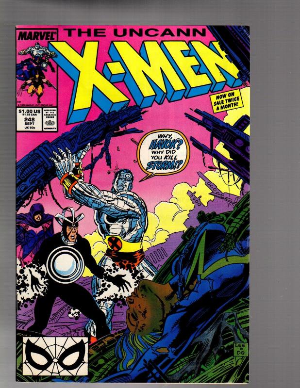 X MEN 248   FINE Sept. 1989  subscription crease