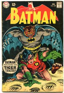 BATMAN #209 1968- DC Silver Age Tiger cover G/VG