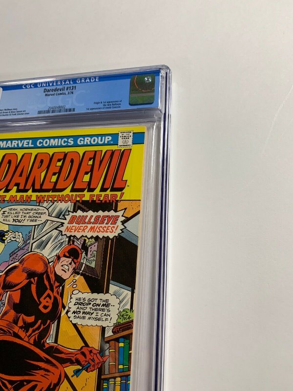 Daredevil 131 Cgc 9.8 Ow/w Pages 1st Bullseye Marvel Bronze Age