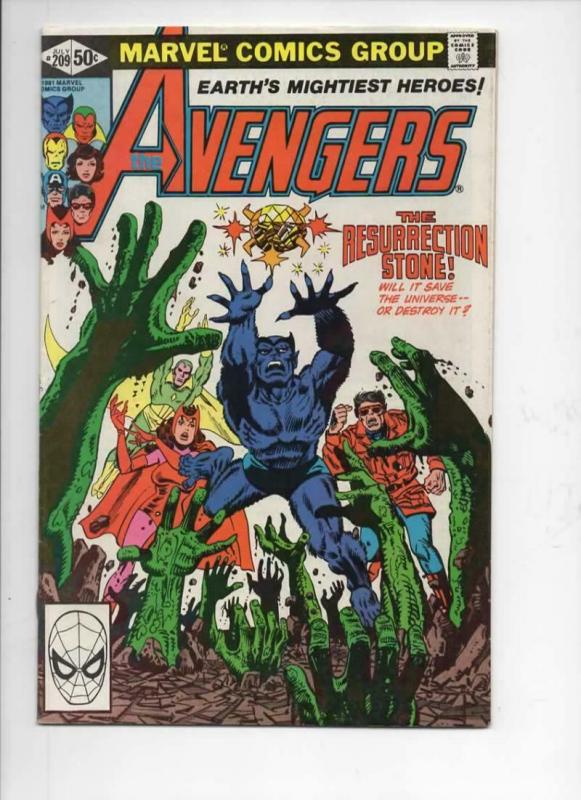 AVENGERS #209, VF Wonder Man, Beast, Vision, 1963 1981, more Marvel in store 