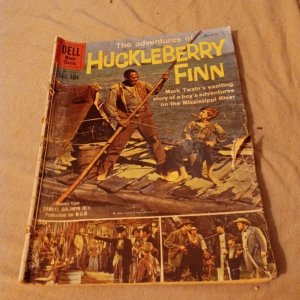 THE ADVENTURES OF HUCKLEBERRY FINN #1114 Dell Four Color 1960 movie MARK TWAIN s