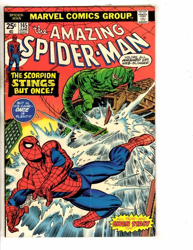 Amazing Spider-Man # 145 FN Marvel Comic Book Goblin MJ Vulture Gwen J272