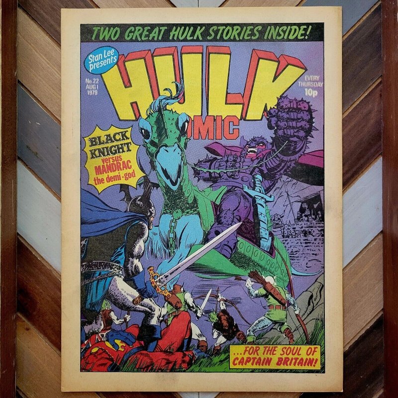 Hulk Comic #22 VF/NM (Marvel UK Edition 1979) ft BLACK KNIGHT High Grade