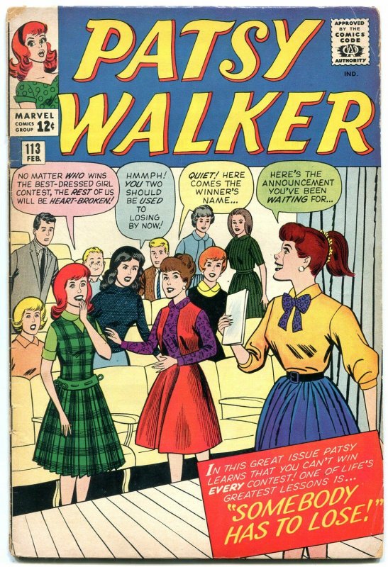 PATSY WALKER #113 1964- paper dolls- fashions- Marvel silver age VG