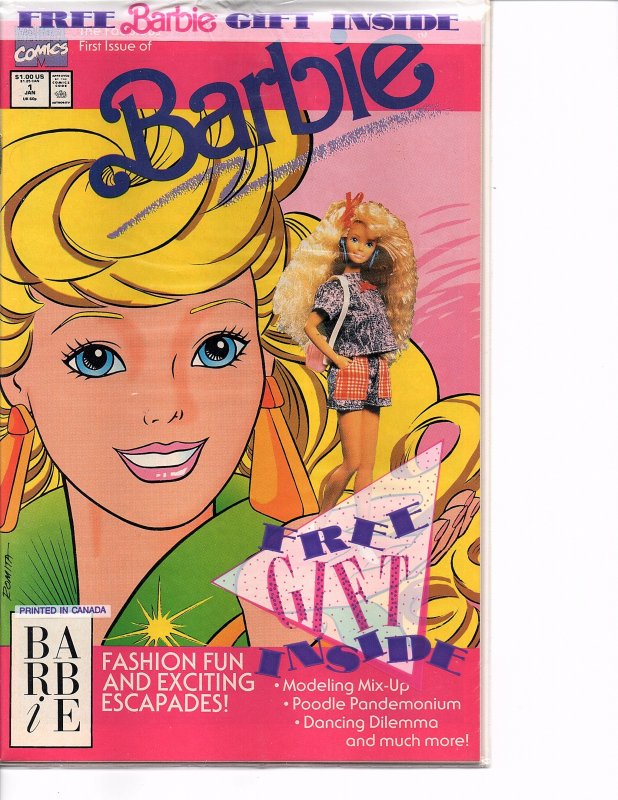 Marvel Comics Barbie #1 (1991) Cover A Poly-bagged unopened w/Free Gift inside