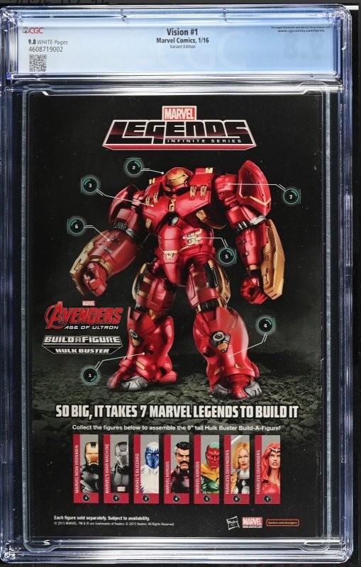 Vision #1 CGC 9.8 Wiz Kalifa Rolling Papers Homage Del Rey Hip Hop Variant