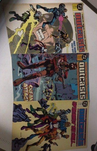 Outcasts #1, 2 & 3(1987)DC Comics (lot of 3)  Wagner Grant Kennedy Mantano