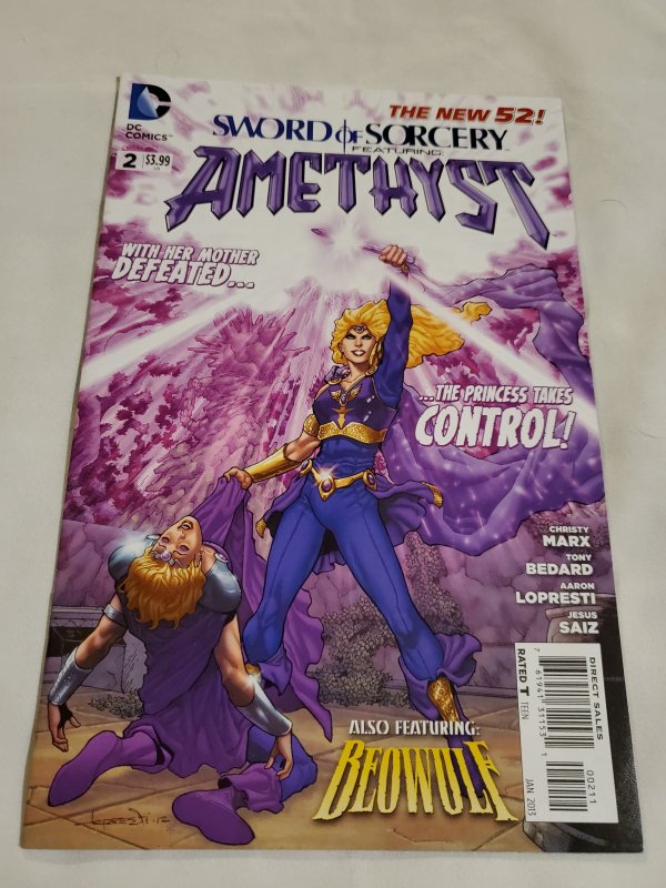 Sword of Sorcery featuring Amethyst 2 Near Mint Cover by Aaron Lopresti