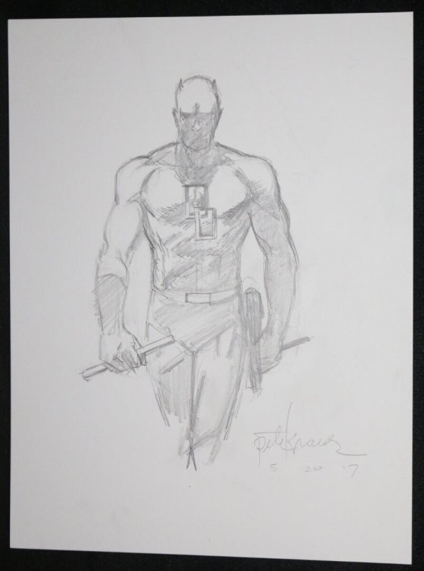 Daredevil Pencil Art - Signed art by Pete Krause