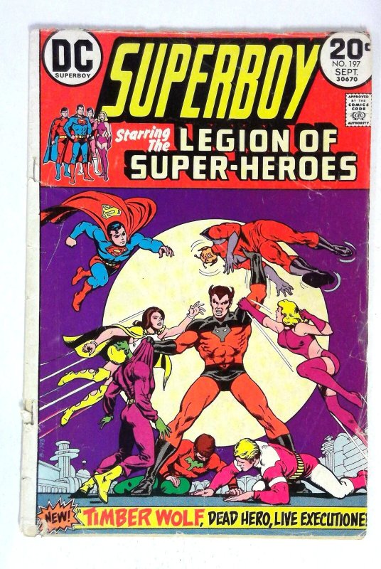 Superboy and the Legion of Super-Heroes #197 Legion Timber Wolf DC (1973) G/VG