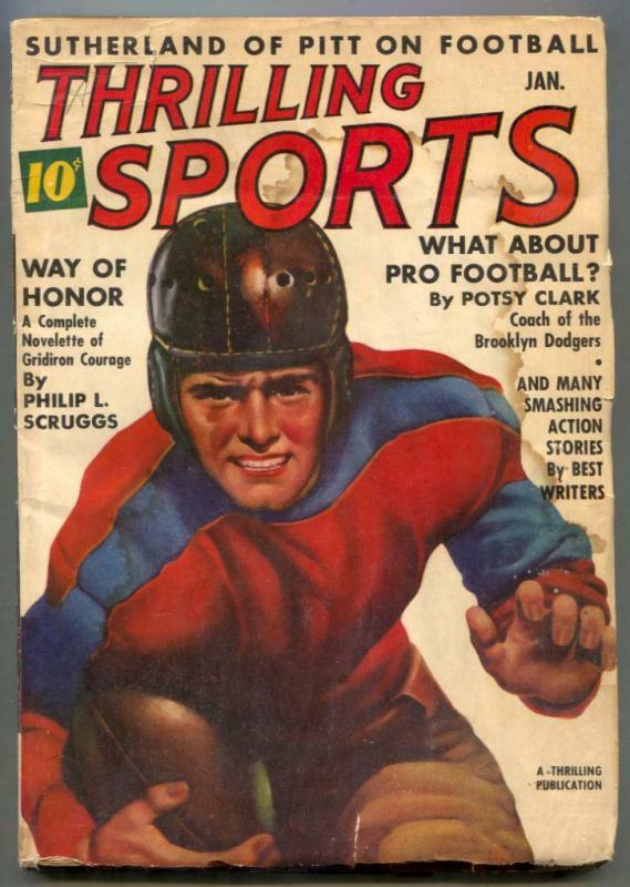 Thrilling Sports Pulp January 1938- Potsy Clark FAIR