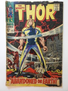 Thor #145 (1967) Abandoned on Earth! Good+ Condition!