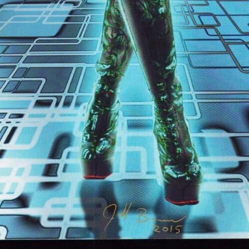 Glowbot (2014) by Jeff Brennan. 11 x 17 3D Art Signed