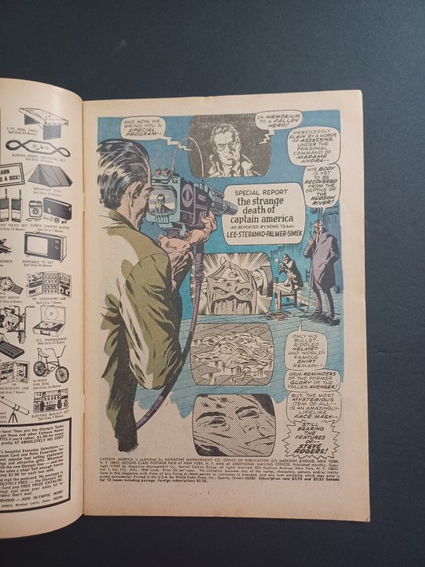 Captain America #113 - Stan Lee - Steranko - Madame Hydra/Viper - 1969 - FN/VF
