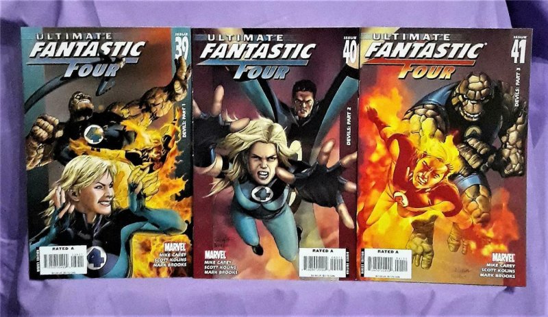 Mike Carey ULTIMATE FANTASTIC FOUR #39 - 41 Mark Brooks (Marvel, 2007)!