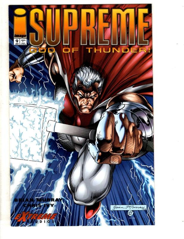 Lot Of 11 Supreme Image Comic Books # 1 2 3 (2) 4 5 6 7 8 9 10 Rob Liefeld CR30