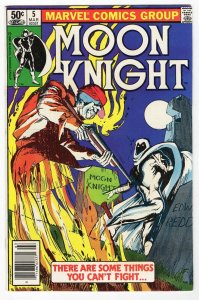 Moon Knight #5 VINTAGE 1981 Marvel Comics