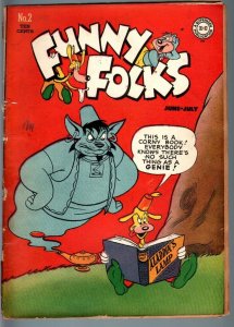 FUNNY FOLKS #2-1946-NUTSY SQUIRREL-GENIE COVER-GOLDEN AGE DC-G G