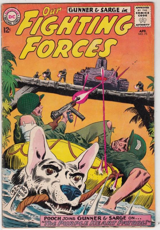 Our Fighting Forces #75 (Apr-63) FN+ Mid-High-Grade Gunner