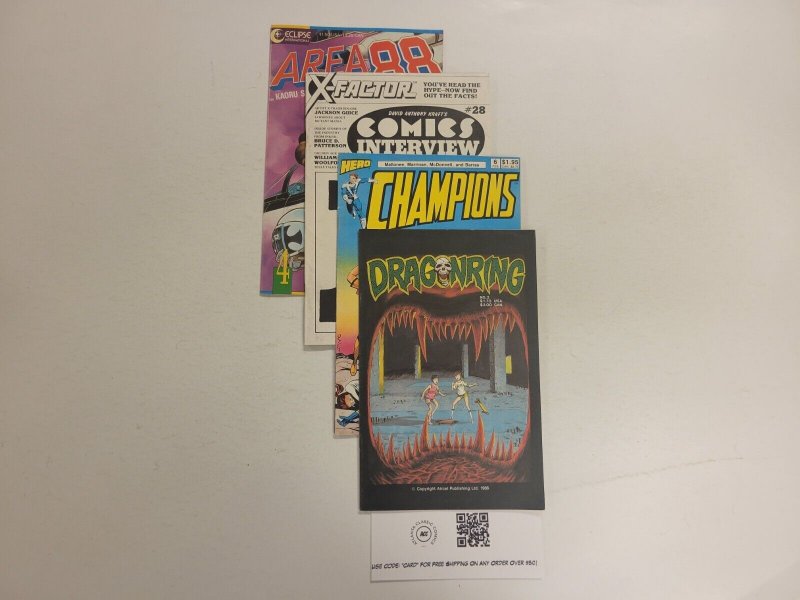 4 Comics #2 Dragonring #6 Champions #25 Comics Interviews #4 Area 88 44 TJ30