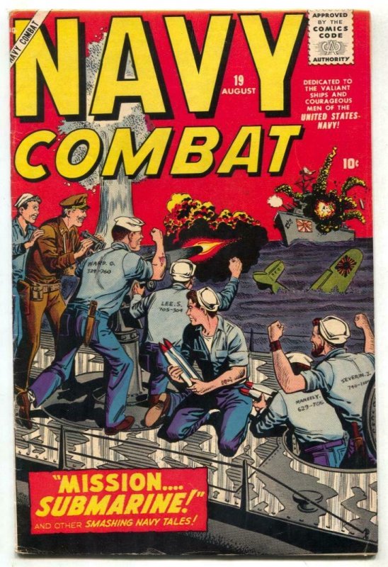 Navy Combat #19 1958-Marvel artists tribute cover FN