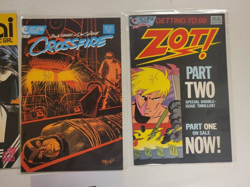 3 Eclipse Comics #1 Zot + #25 Crossfire + #1 Mai Psychic Girl 20 TJ13