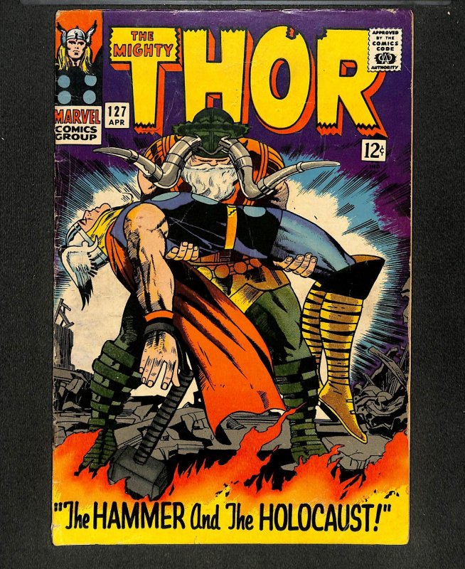 Thor #127 1st Appearance Pluto! Hammer and Holocaust! Kirby Art!