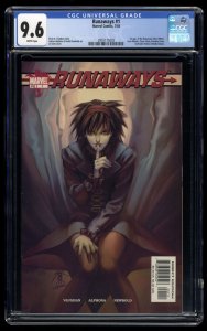 Runaways (2003) #1 CGC NM+ 9.6 White Pages Brian K. Vaughn!