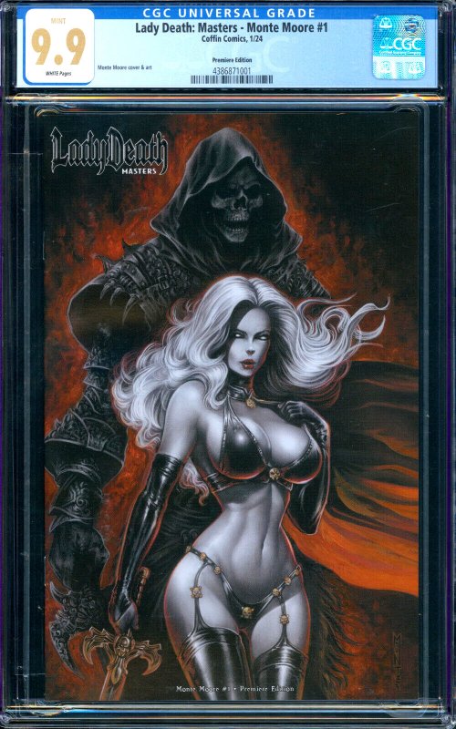 Lady Death Masters #1 Monte Moore Premiere Edition Coffin Comics 2024 CGC 9.9