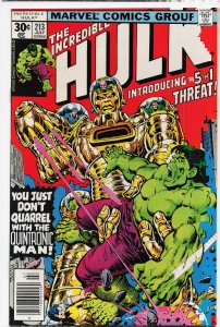 The Incredible Hulk #213 (1977) Hulk