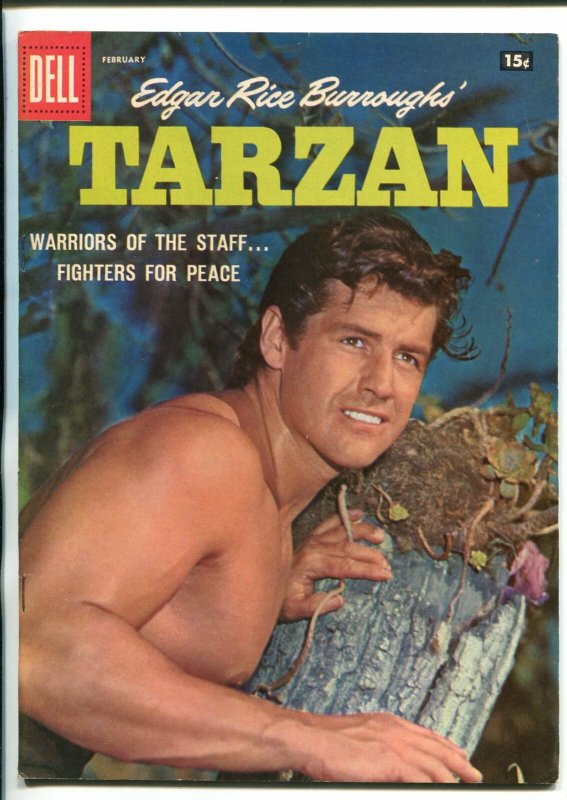 TARZAN #101-1958-DELL-GORDON SCOTT COVER- BURROUGHS- MARSH- MANNING-vf minus