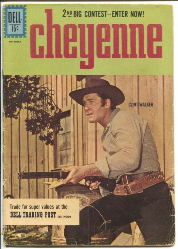 Cheyenne #23 1961-Dell-Clint Walker TV series photo cover-western stories-G 