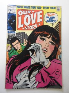 Our Love Story #1 (1969) VG- Condition tape pull bc