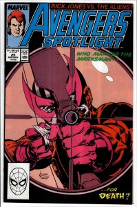 Avengers Spotlight #25 (1989) Hawkeye