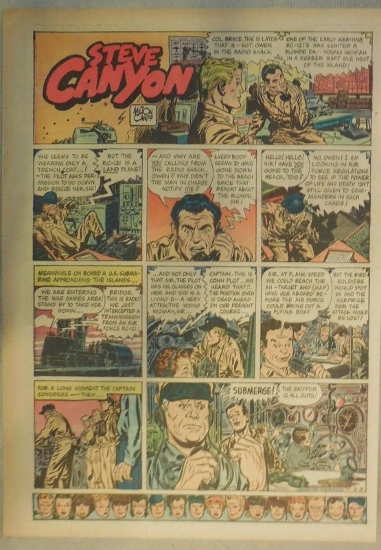 (52) Steve Canyon Sundays by Milton Caniff  from 1958 Complete Year ! Tabloid